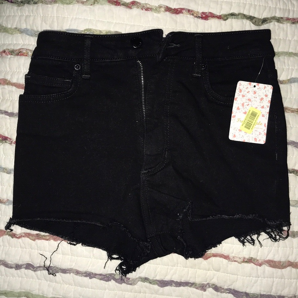 Free people black Jean shorts